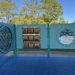 sky blue sensory panels installed in tandem
