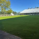 large open synthetic grass play area